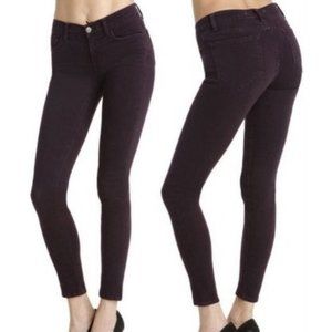 J Brand Noir Red Skinny Leg Denim Jeans - Size 26